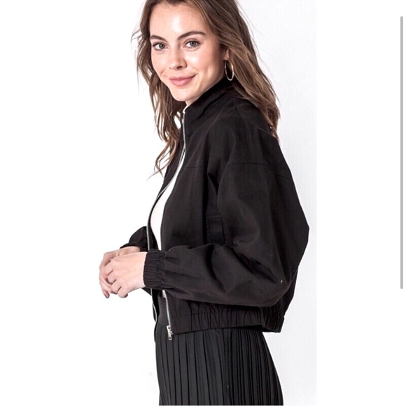 Jackets & Blazers - Jenny Cropped Bomber Jacket